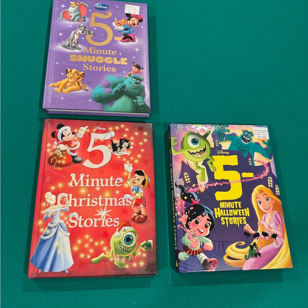Disney 5-Minute Storybook Set - Purple, Red, and Multicolor Books